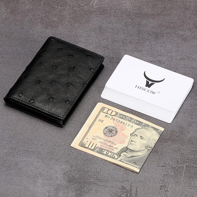 Leather Business Card Case Holder for Men & Women, Italian Calfskin