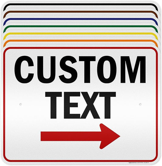 Custom Arrow,Custom Directional Sign, Right Arrow, 18x24 Inches, 3M EGP Reflective, Rust Free .080 Aluminum, Fade Resistant, Made in USA by My Sign Center