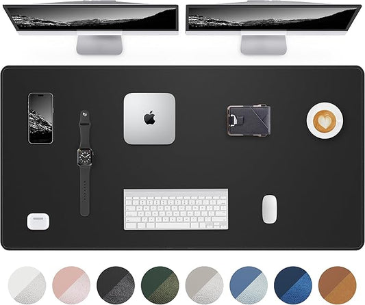 Large Desk Mat 55"x24" - Premium Non-Slip Desk Pad, Waterproof and Scratch-Resistant Office Desk Protector, Large Desk pad Workspace Mat for Home and Office(Black)