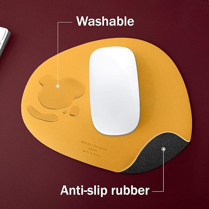 GREEDY FARMERS Mouse pad, Non-Slip Washable Waterproof Computer Mouse pad (Honey Yellow)
