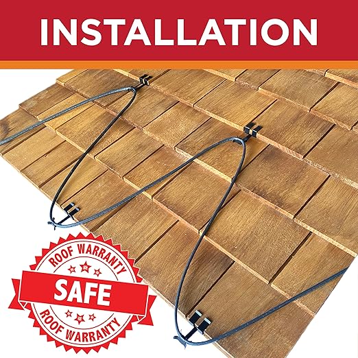 Grip Clip Roof Clips, Safe for Heat Tape, Electric Cable & Roof Heat Cable Installation, Prevents Roof Damage, Easy Nail-Free Outdoor Cable Clips, Your Ultimate Cable Clip (.625-25 Pack)