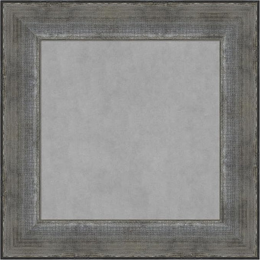 Amanti Art Silver Framed Magnetic Board 16x16 X-Small Vision Board for use with Magnets, 100% Metal Sheet to Display Items as Office Decor or for Home Organization in mudroom, Kitchen or Kids Room