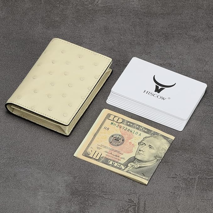 Leather Business Card Case Holder for Men & Women, Italian Calfskin