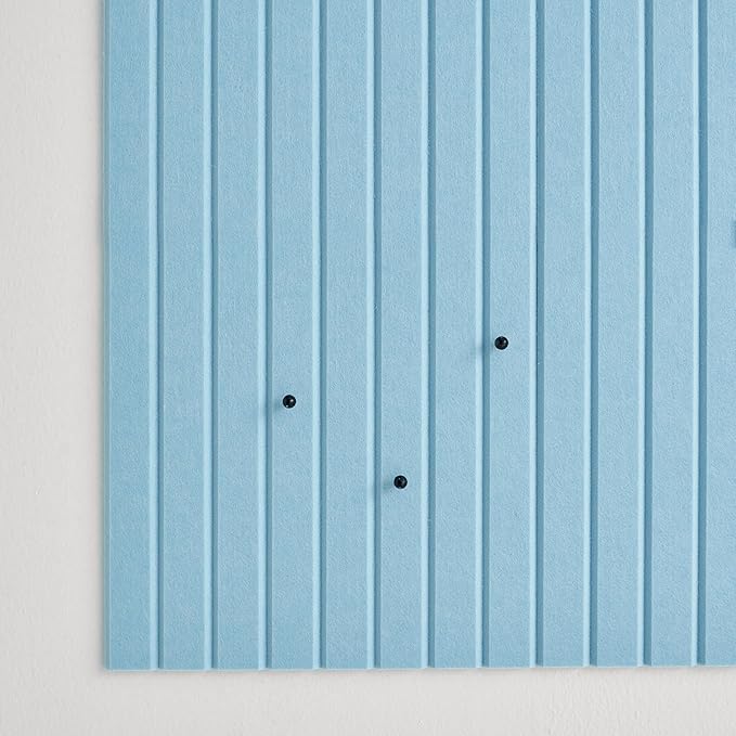 VIVELDA Large Bulletin Board 48x36- Office Wall Organizer to Replace Your Old Cork Boards for Walls for Office Decor -12-Pack Felt Wall Panels to Use in Home Office Decor, Classroom Decor (Baby Blue)
