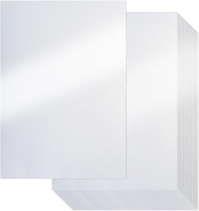 White Shimmer Cardstock Paper, 25 Sheets 250gsm/92Ib Pearlescent Paper for Crafts, Double-sided Shiny Cardstock for DIY Projects Birthday Wedding Decoration UAP18025