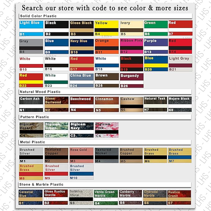 Custom Name Plate with Choice of Mounting for Walls, Doors, Cubicles, Hanging and More - Personalized Carbon Ash Plastic White Letters - USA Made 2x12 - N1