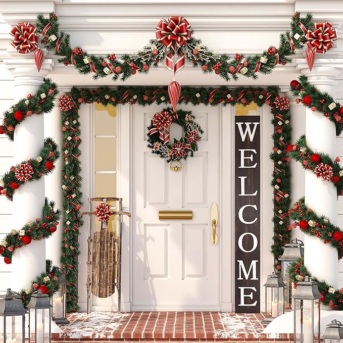 Tall Outdoor Welcome Sign for Front Door, 6ft Brown Welcome Sign,Rustic Tall Welcome Sign for Front Porch Decor, Farmhouse Welcome Porch Sign Wood Vertical Decor, Fall Porch Decor for The Home