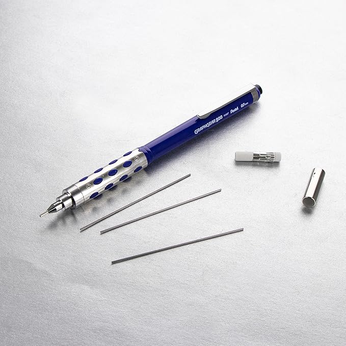 Pentel GraphGear 800 Mechanical Pencil, 0.7mm, HB lead, 4 count