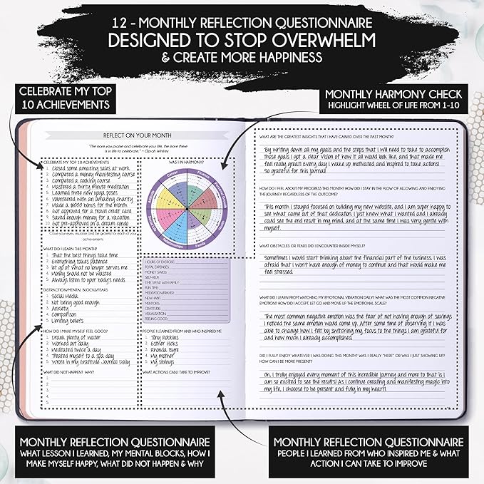Law of Attraction Planner 2026 Deluxe with Productivity App | Weekly & Monthly Goal-Setting Planner, Life & Gratitude Journal | Include Foldable Vision Board, Gift Box & Stickers
