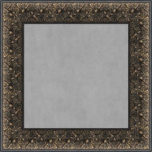 Amanti Art Black Framed Magnetic Board 17x17 X-Small Vision Board for use with Magnets, 100% Metal Sheet to Display Items as Office Decor or for Home Organization in mudroom, Kitchen or Kids Room