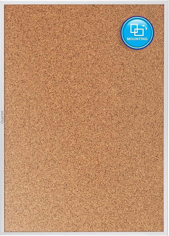 Quartet Standard Aluminum Frame Cork Bulletin Board, 60” x 36” (2305)