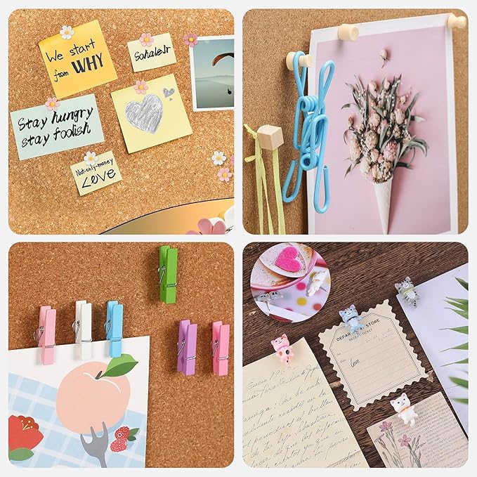 72-Piece Decorative Push Pins with Storage Box, Cute Assorted Cat, Flower & Heart Thumb Tacks for Bulletin Boards, Cork Boards, Cubicle Décor, Home & Office
