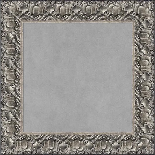 Amanti Art Silver Framed Magnetic Board 22x22 Small Vision Board for use with Magnets, 100% Metal Sheet to Display Items as Office Decor or for Home Organization in mudroom, Kitchen or Kids Room
