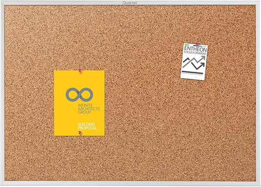 Quartet Standard Aluminum Frame Cork Bulletin Board, 60” x 36” (2305)