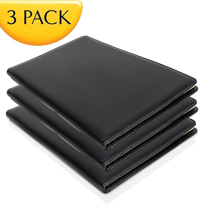 Legal Size Padfolio 8.5 x 14 Inch Portfolio Folder for Legal Pad, Professional Padfolio for Job Interviews, Business Meetings, and Attorneys (3 Pack)