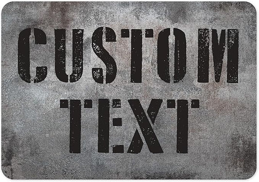 Custom Sign, Custom Street Sign, 11 Font Colors, 13 Font Styles, 4 Hole Options, 22 Sizes, 7x10 Inches, Rust Free DiBound, Fade Resistant, Made in USA by My Sign Center (Grunge Metal)