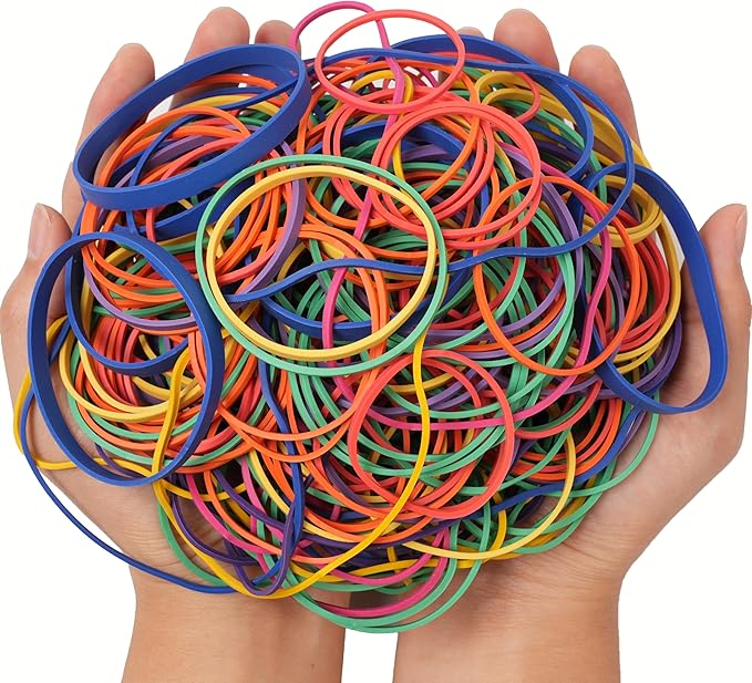 HAIDIBAO Rubber Bands Assorted Sizes 0.5lbs Multicolor Elastic Bands for Office supplies size:#16,#18,#19,#32,#33,#64,#117A