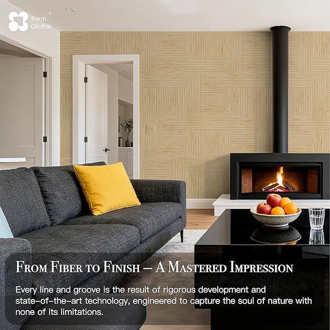 Soon Global Acoustical Wall Panels, 6-Piece 23.62 X 23.62 Inches Art Acoustic Panels, Decorative Acoustic Panels, Acoustic Wall Panels, Sound Absorbing Wall Art, Zen Split