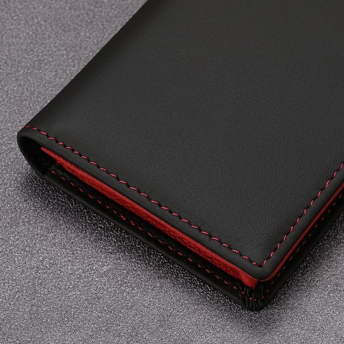 Leather Business Card Case Holder for Men & Women, Italian Calfskin