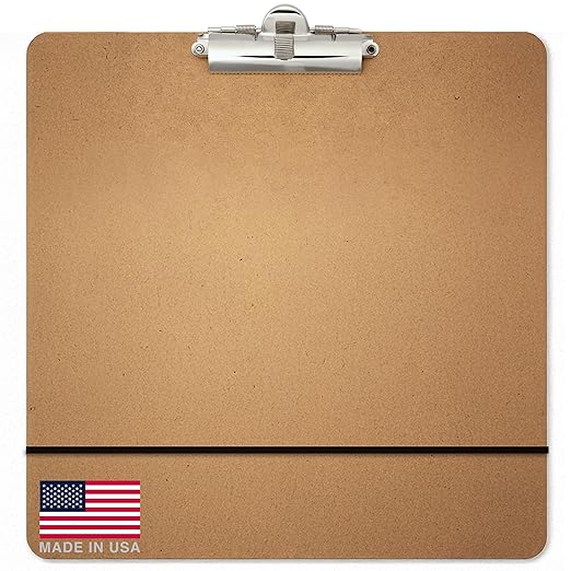 Officemate 13.25" x 13.25" Portable Sketch Board for Artists, Classrooms, or Design and Drafting (83091)
