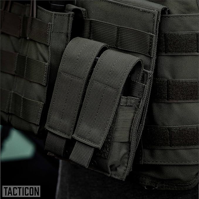 Tacticon P1 P2 P3 BattlePouch | Universal Pistol Mag Pouch | Combat Veteran Owned Company | Molle Single Double Triple Pistol Magazine Holster for Ammo | Tactical Bag Accessories Holder