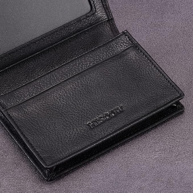 Leather Business Card Case Holder for Men & Women, Italian Calfskin