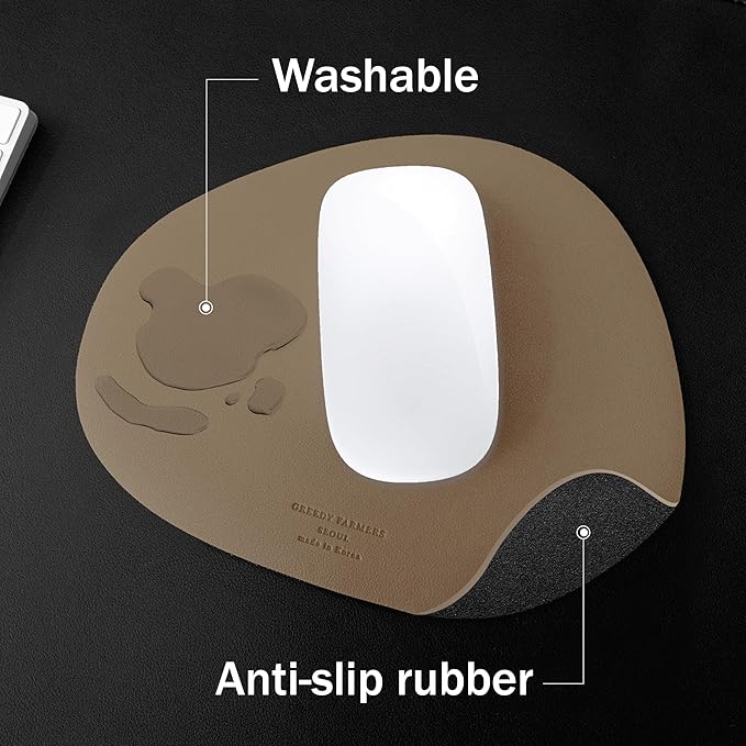 GREEDY FARMERS Mouse pad, Non-Slip Washable Waterproof Computer Mouse pad (Cocoa Taupe)