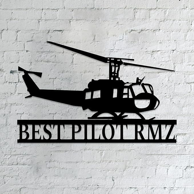 Personalized Metal Airplane Wall Art, Airplane Name Sign, Customized Pilot Name Sign, Airplane Hangar Sign Decor, Aviation Home Office Decor, Large Outdoor Decor, Pilot Gifts, Aircraft Lovers Gift
