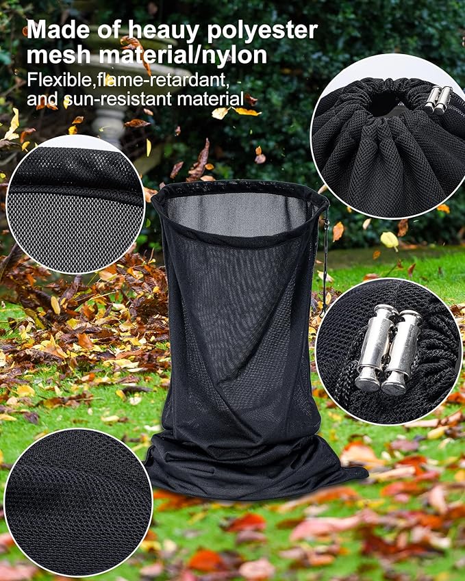 WAUGODD Wood Chipper Shredder Bag - Extra Large 24" x 48" Leaf Mulcher Shredder Collection Bag for Troy Bilt Wood Slicer Splitter Chipper Lawn Machine Universal Parts