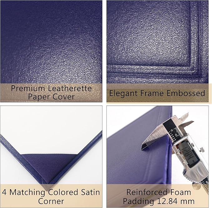 GraduationMall 11"x14" Imprinted Padded Diploma Cover Certificate Holder Purple