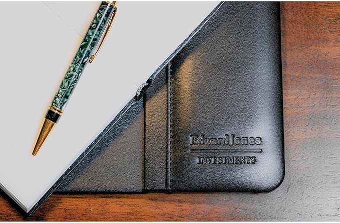 Dacasso Black Leather 38" x 24" Side-Rail Desk Pad