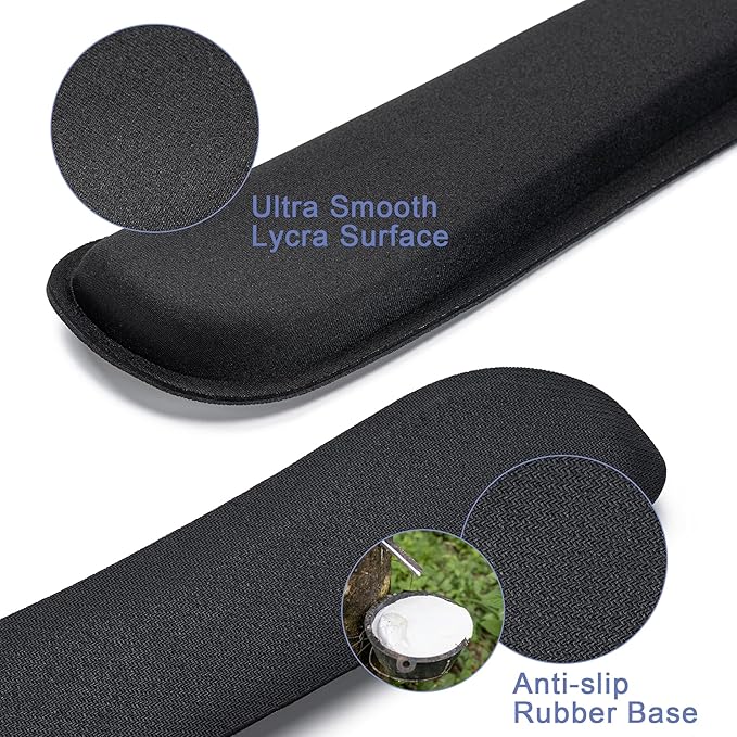 Hoewina Keyboard Wrist Rest,Ergonomic Wrist Rest,Superfine Fabric and Gel Memory Foam Wrist Pad for Computer Keyboard for Easy Typing & Pain Relief, Suitable for Office, Family, Outdoor, Flowers Style