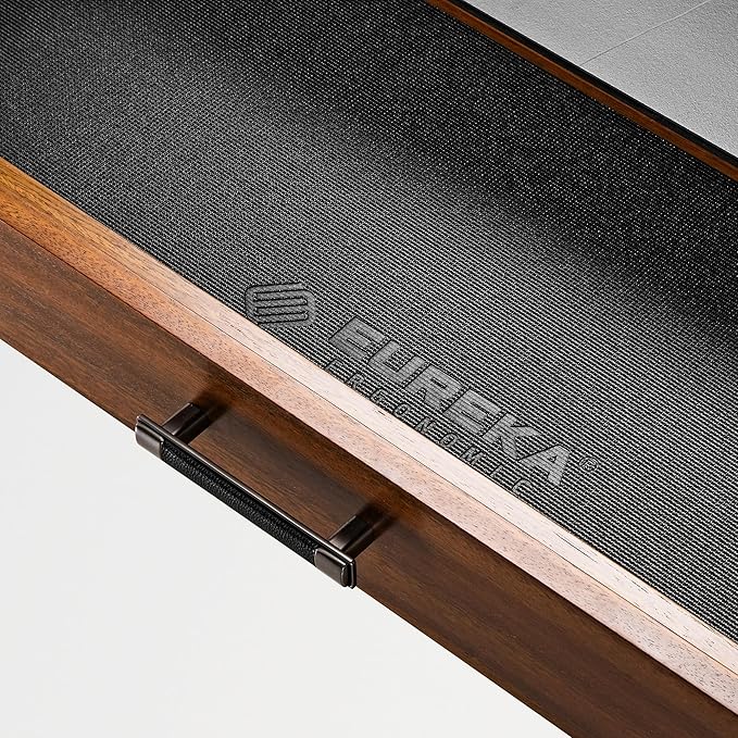 EUREKA ERGONOMIC Electric Standing Desk with Dual Drawers,63 Inche Executive Desk,Height Adjustable L-Shaped Office Desk, Computer Workstations with Monitor Stand,Right/Black