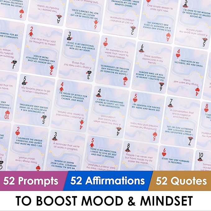 Mind Brain Emotion 52 Essential Gratitude Attitude: Journal & Conversation Cards to Boost Mood & Mindset - Empowering Prompts, Self-Help Affirmations, and Insightful Quotes - For Kids & Adults
