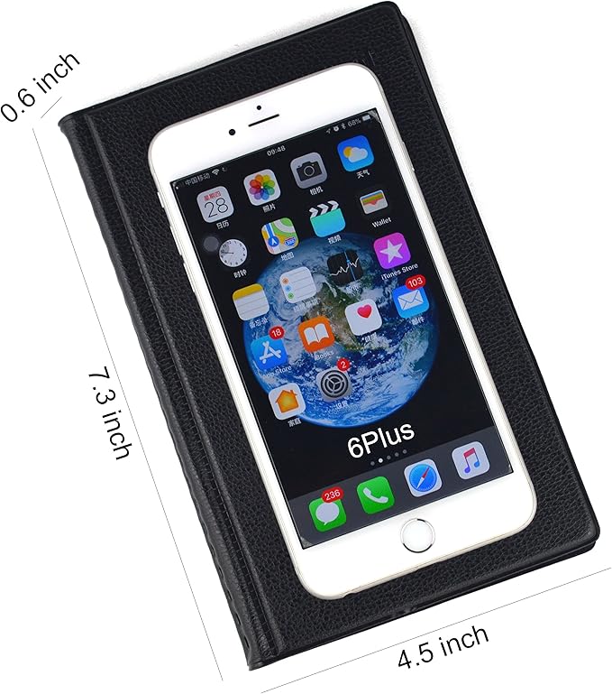 SAMYO Business Journal Name Card Book Holder Organizer - Holds 240 Cards - Black