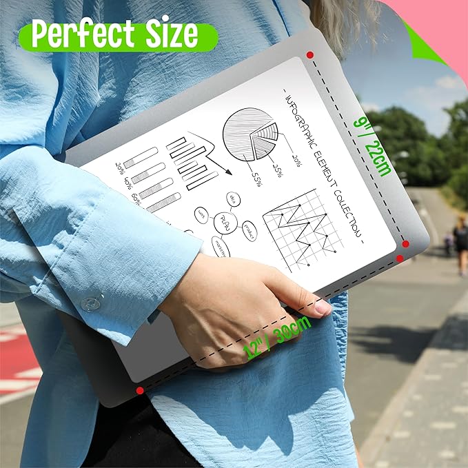 8 Packs Small Whiteboards, Double Sided Dry Erase Blank Board, Writable and Erasable White Board for Office, Home, Classroom, Math, Drawing (Each Measures 12” x 9”)