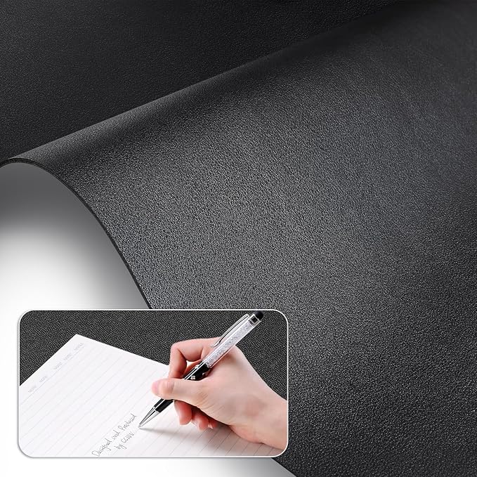 KINGFOM Desk Pad Office Desktop Protecter, PU Leather Desk Mat Blotters Organizer with Comfortable Writing Surface (47.2" x 23.6", Green)