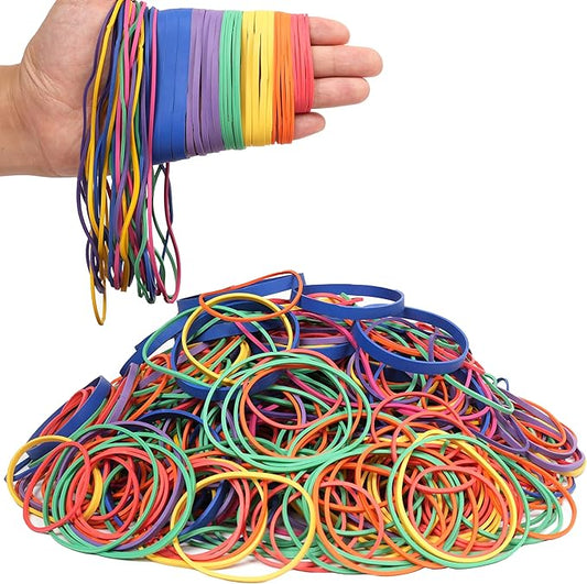 HAIDIBAO Rubber Bands Assorted Sizes 0.5lbs Multicolor Elastic Bands for Office supplies size:#16,#18,#19,#32,#33,#64,#117A