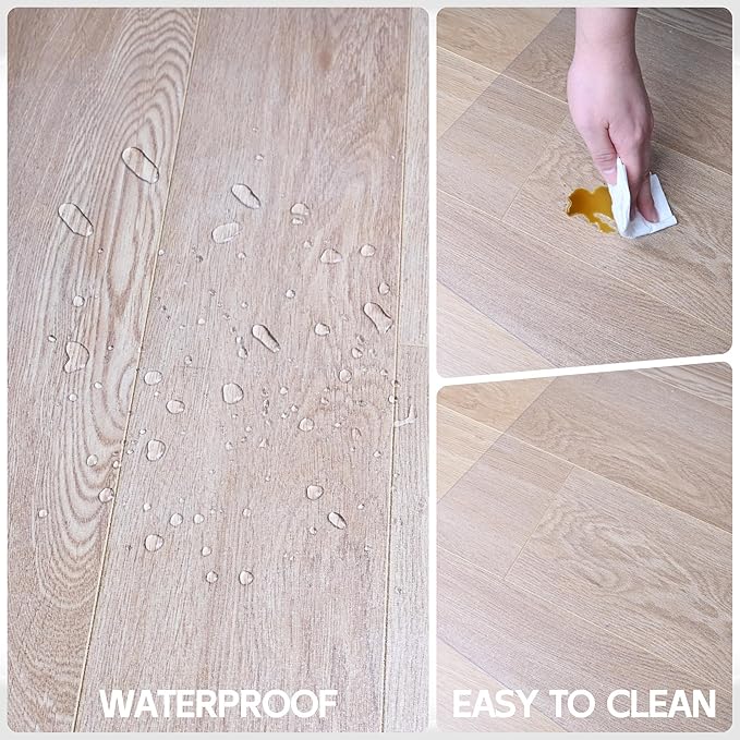 HOMEK Office Chair Mat for Hardwood Floor, 46”x 60” Crystal Clear Hard Floor Chair Mat, Transparent Floor Protector Mat Flat Without Curling
