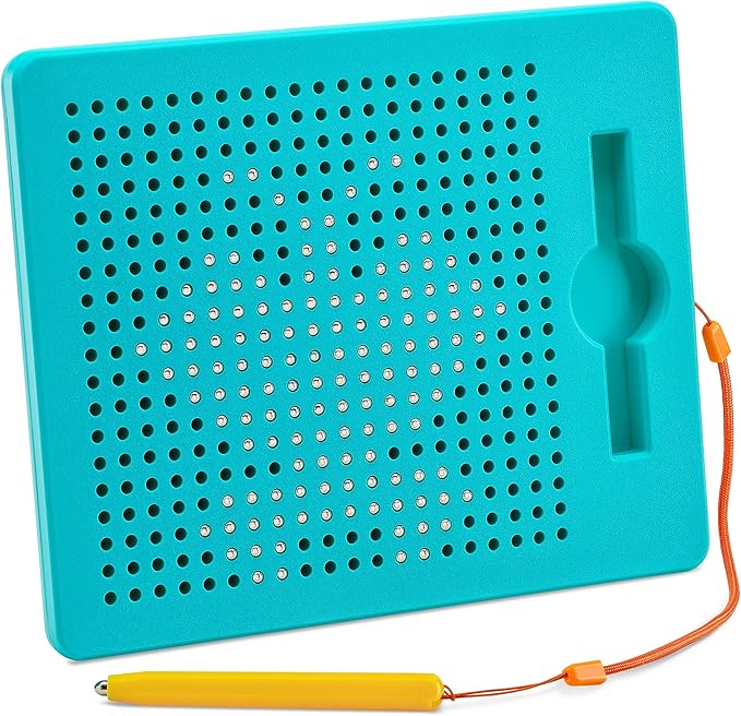 AYNAT FUN Magnetic Drawing Board for Kids & Toddlers with Beads and Magnet Stylus Pen - Magnetic Tablet Toy for Airplane & Car Ride Activities for Kids