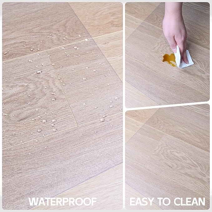 HOMEK Office Chair Mat for Hardwood Floor, 72" x 46" Clear Computer/Desk Chair Mat for Hard Floor, Thicker, Easy Glide, Non-Slip, Protects Hard Surfaces from Scratches, Ideal for Home or Office