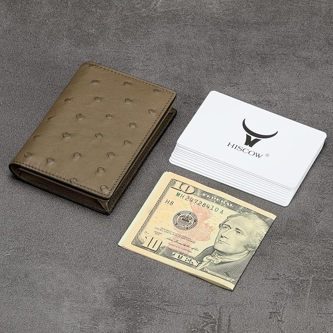 Leather Business Card Case Holder for Men & Women, Italian Calfskin