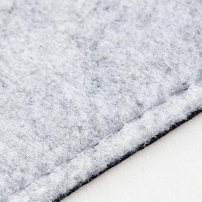 Wolvende Premium Felt Desk Mat | Large 15.75" x 36" | Multifunctional Desk Pad for Home Office | Light Gray