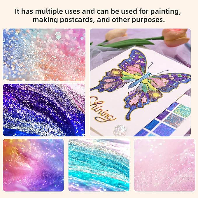 PHOSYNDYE 72 Color 1.0mm Big Hit Glitter Gel Pens for Adult DIY Projects, Art, Christmas Crafts, Birthday Card, Coloring Books