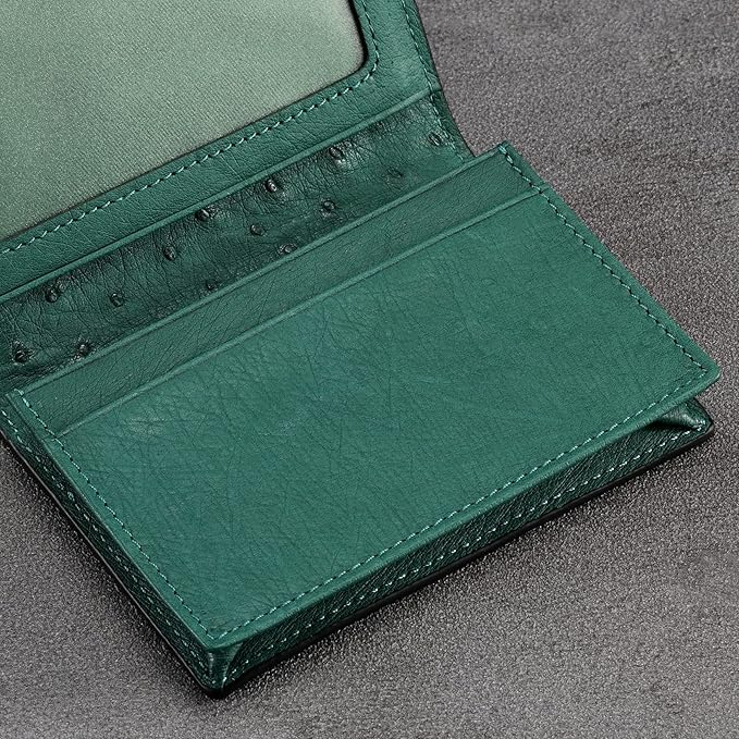Leather Business Card Case Holder for Men & Women, Italian Calfskin
