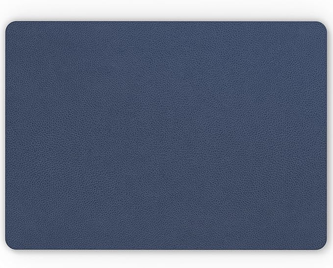 Nekmit Leather Desk Blotter Pad 17 x 12 Inches, Flat, Non-Slip, Waterproof, Blue