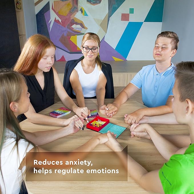 Mindfulness Cards - Conversation Cards for Kids and Therapy Games for Teens, Kids and Adults. Mindfulness Game for Better Communication and Social Skills - Great Teacher Gifts or Homeschool Essentials