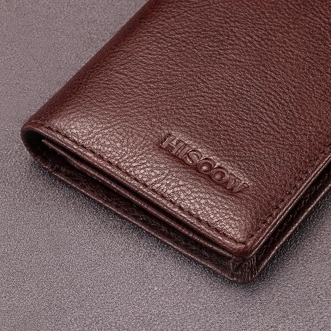 Leather Business Card Case Holder for Men & Women, Italian Calfskin