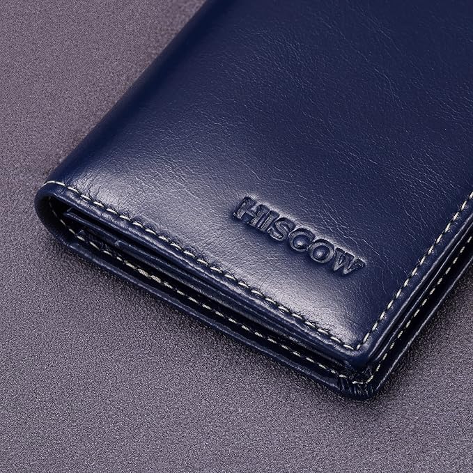 Leather Business Card Case Holder for Men & Women, Italian Calfskin