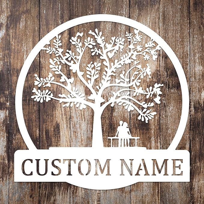 Personalized Valentines Metal Wall Sign, Custom Infinity Heart Love Couple Name Sign, Valentine's Wedding Gifts for Couples, Metal Engagement Sign, Home Decoration, Gift for Anniversary